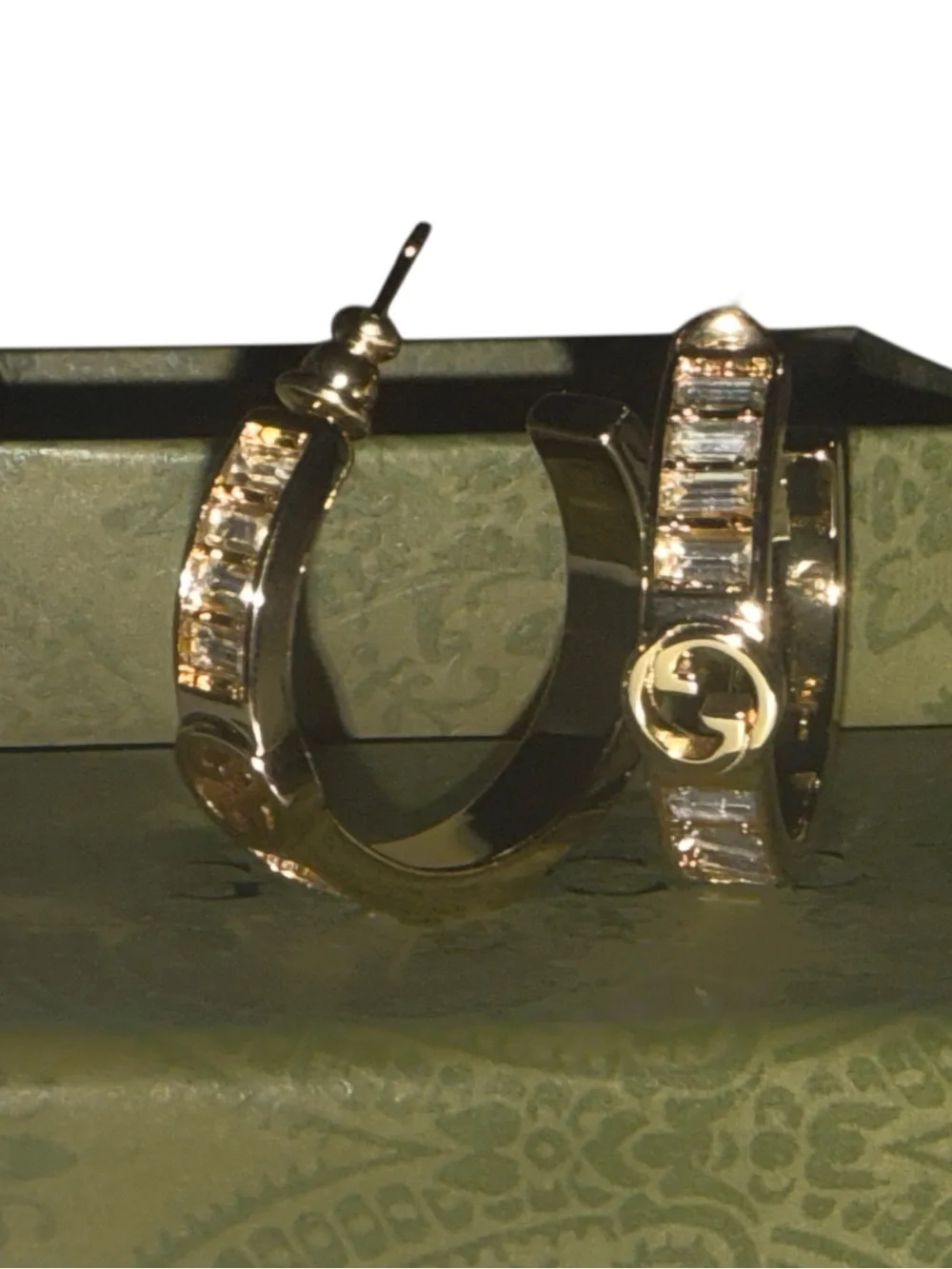 Gold Crystal Hoop Earrings Rhinestone Huggie Statement Jewelry